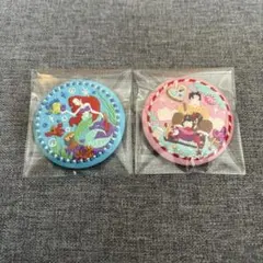 ディズニー刺繍缶バッジ リトルマーメイド シュガーラッシュ