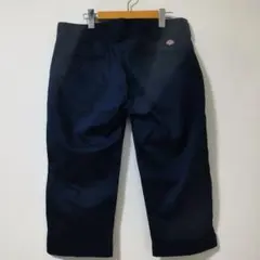 【人気】Dickies 七分丈　ワークパンツ　ネイビー　ディッキーズ