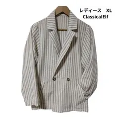 ClassicalElf　春夏ストライプ テーラードジャケットXL
