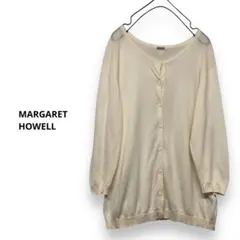 MARGARET HOWELL コットンカーディガン　オフホワイト