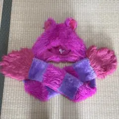 ディズニー　チェシャ猫 マフラーキャップ ファンキャップ