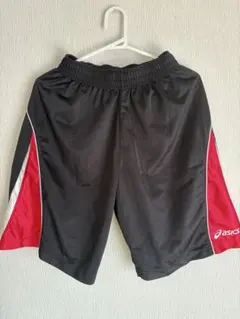 asics バスケットボールパンツ 黒/赤(ピンク)