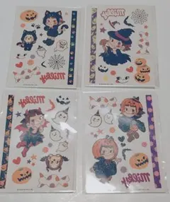 不二家 ペコちゃん☆ ハロウィン仮装シール 4種セットA