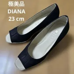 【極美品】DIANA ダイアナ オープントゥ ウェッジソール サンダル 23cmのサムネイル