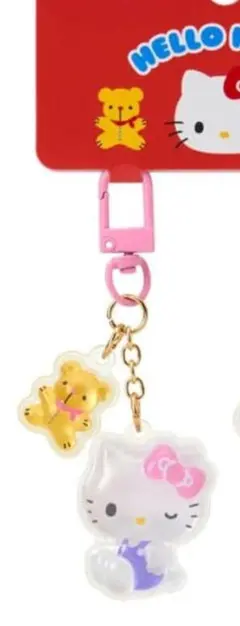 ハローキティ　ドロップシール　キーホルダー