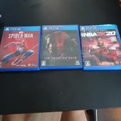 PS4 ソフト 3本セット スパイダーマン MGSV NBA2K20