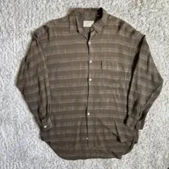80s Juliano チェック柄 長袖シャツ ブラウン系