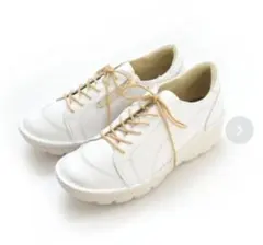 【静御前様専用】ポインター 本革 超軽量 レースアップ スニーカー ホワイト