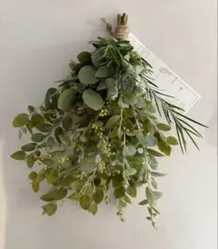 ナチュラルグリーン　スワッグ　ユーカリ　ローズマリー　ラベンダー　ドライフラワー