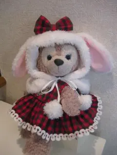 ポーチシェリーメイ♡クリスマスドレス+雪うさぎフード付きポンチョ♪