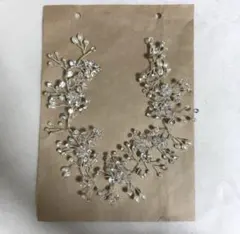 ウェディングヘッドドレス 花モチーフ