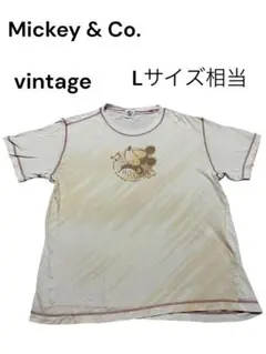 90s Mickey & Co. Disney Tシャツ　Lサイズ相当　ミッキー
