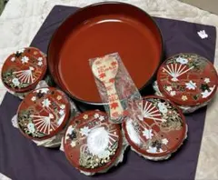 新品未使用　おひつ　一人前おひつ　丸重箱　蓋付き　5個セット