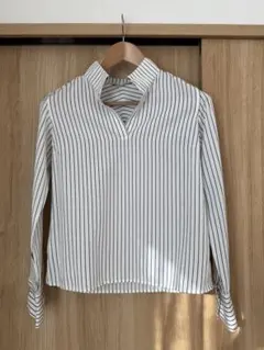 ships シップス　レディース　ネイビーストライプ長袖シャツ