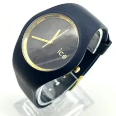 アイスウォッチ 腕時計 アナログ 3針 ネイビー 新品電池交換済 ゴールド針