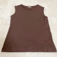 GU　ノースリーブ　カットソー　レディース　Sサイズ　ブラウン
