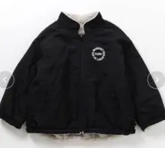リバーシブル2Way♡ボアフードジャケット ブラック120cm