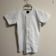 ホワイト ボタン付き ユニフォーム(練習着)