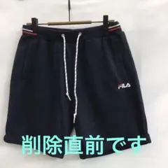 T583K レディースハーフパンツ 紺 刺繍 春夏 L フィラ 12/5