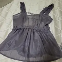 NICE CLAUP　シースルーキャミソール　パープル