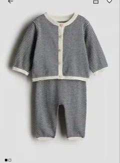 H&M ファインニット2アイテムセット　ボーダーニット　カーディガン 70 80