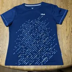 FILA ネイビー Tシャツ ドットデザイン