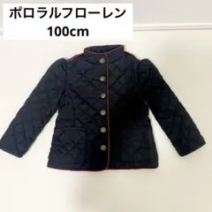 美品　ポロラルフローレン キルティングジャケット 100cm 黒　赤　金ボタン