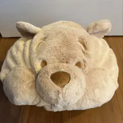 【お値下げ中】美品　ディズニー　プーさん ファンキャップ 被り物 ベージュ