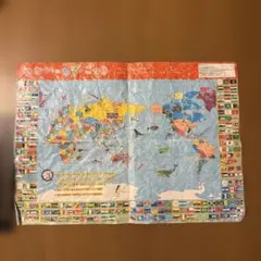 せかいのちず 世界地図 知育玩具　日本地図　両面ポスター　お風呂　知育玩具のサムネイル