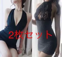 新商品2枚セット新品胸元を開けOL制服キャバドレスワンピース