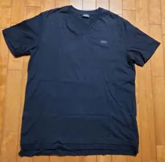DIESEL VネックTシャツ ブラック XXLサイズ