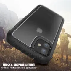 iPhone13Proケース　ブラック　耐衝撃カバー　端末保護　透明クリアのサムネイル