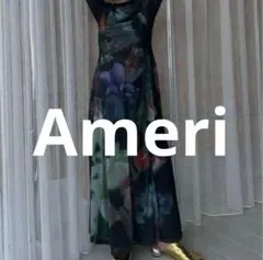 AMERI Vintage SMOKE FLOWER FLARE DRESS S