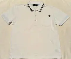 コムサイズム　ホワイト ポロシャツ ストライプ襟　150