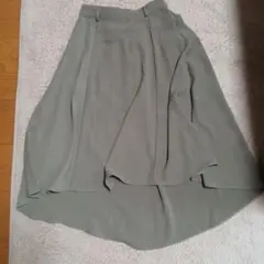 コムサイズム　グレー フレアスカート アシンメトリー