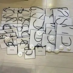 CHANEL 紙袋　白　大13 袋　中21袋　小4袋　カメリア9個セット