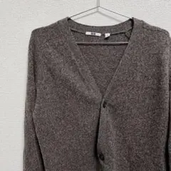【M】ユニクロ　レディース　カーディガン　ブラウン　茶色　J K 女子高生