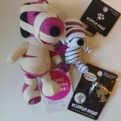 スヌーピー usjホラーナイト2013ぬいぐるみなど3点未使用タグ付き
