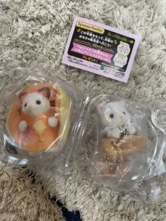 シルバニアファミリー キラキラくじ　G賞　ラテネコ　ゆきヒョウ　赤ちゃん