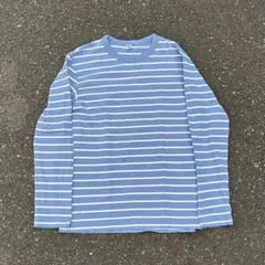 00s old uniqlo マルチボーダー ロンT ブルー y2k