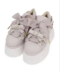 リズリサ 厚底 ビジューベルト厚底スニーカー　LIZ LISA