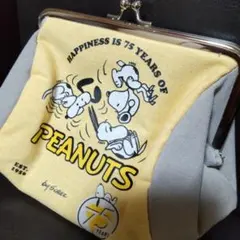 PEANUTS 75周年 スヌーピー がま口バッグ