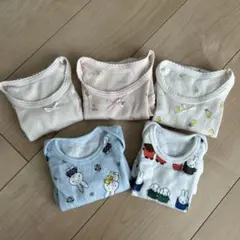 ベビー肌着 80cm アニマル柄 5点セット　半袖　長袖