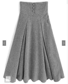 ツイードコルセット風フレアスカート[ws02]