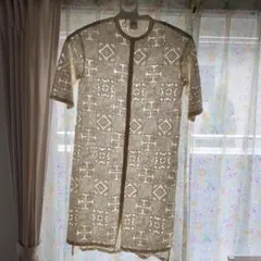 アイボリー レース編み カーディガン Mサイズ