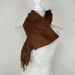 【美品】 ​PASHMINA パシュミナ シルク混 大判 マフラー ブラウン
