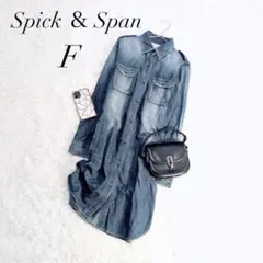 スピックアンドスパン/デニムワンピース/コットン100%/日本製/ブルー