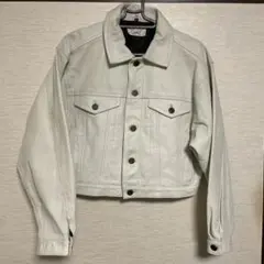 牛革Gジャン、トラッカーホワイト　丈短め