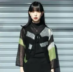 【美品】soduk patchwork knit cardiganのサムネイル