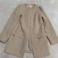 ロイヤルパーティー　ROYAL PARTY ノーカラー　コート　ジップアップ